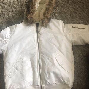 Winter white bomber jacket - FIRS LIKE A M/L